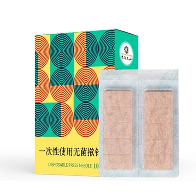 100 قطعه در هر جعبه سوزن های فشار طب سوزنی با دسته پلاستیکی و روش استریلیزه کردن گاز اتیلن اکسید
