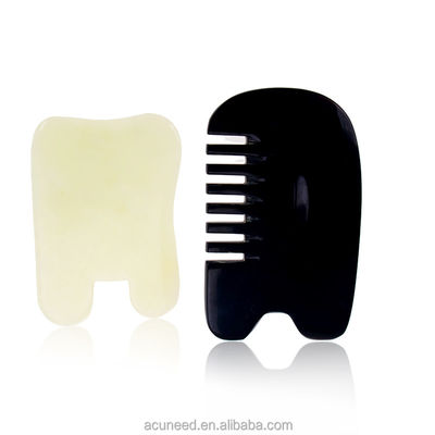 کیفیت  Class II Buffalo Horn Jade Guasha Tools Set with oil Massage کارخانه